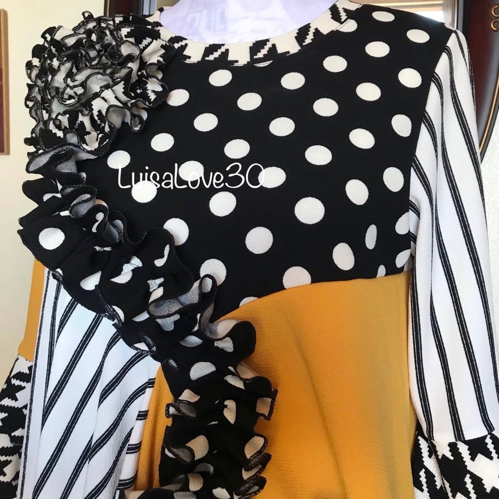 ●SOLD●Unique patchwork Tunic - Picture 4 of 5